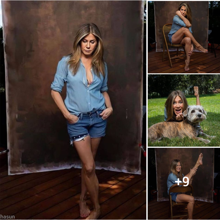 Jennifer Aniston Photoshoot In The Backyard Of Her LA Home